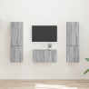 Zestaw szafek RTV 5 pcs Szary Sonoma Materiał drewnopochodny