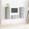Zestaw szafek RTV 5 pcs Szary Sonoma Materiał drewnopochodny
