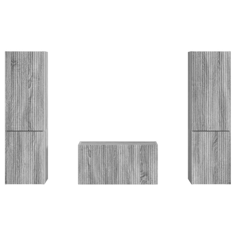 Zestaw szafek RTV 5 pcs Szary Sonoma Materiał drewnopochodny