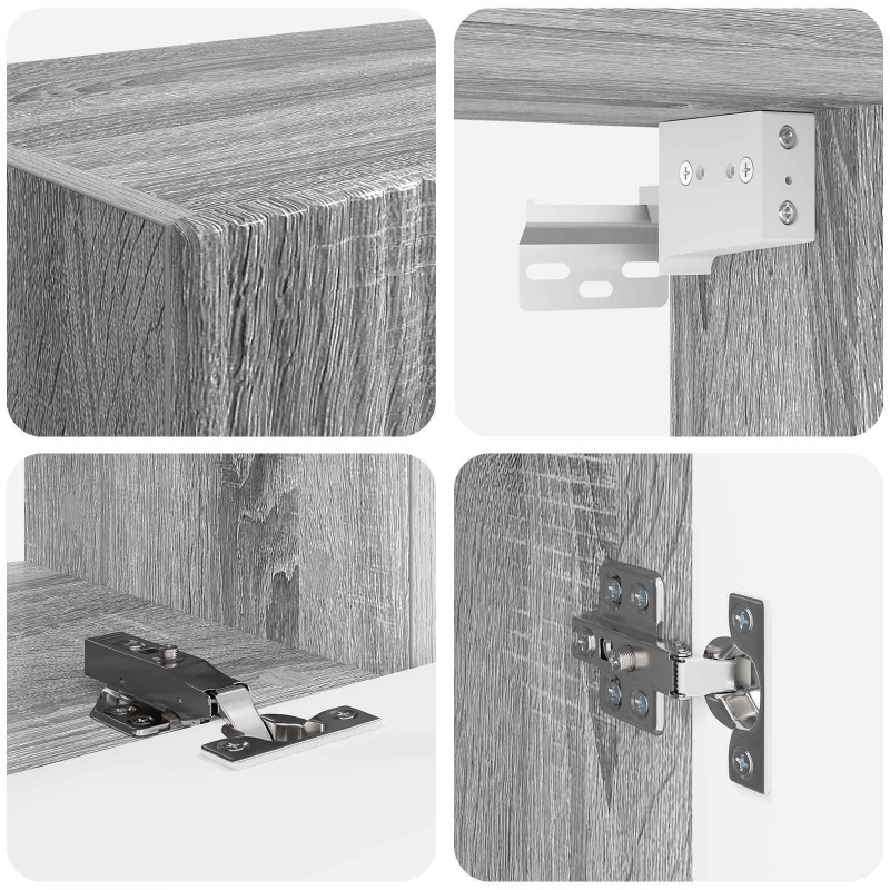 Zestaw szafek RTV 5 pcs Szary Sonoma Materiał drewnopochodny
