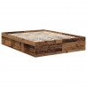 Ramka łóżka Stare drewno 150 x 200 cm Lite drewno sosnowe