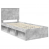 Ramka łóżka Betonowy 90 x 200 cm Lite drewno sosnowe