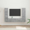 Zestaw szafek RTV 6 pcs Betonowy szary Materiał drewnopochodny