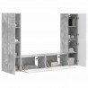 Zestaw szafek RTV 6 pcs Betonowy szary Materiał drewnopochodny