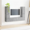Zestaw szafek RTV 6 pcs Betonowy szary Materiał drewnopochodny