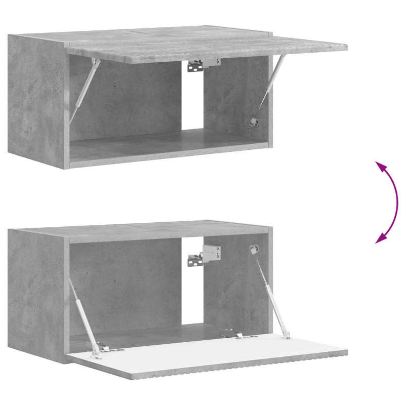 Zestaw szafek RTV 6 pcs Betonowy szary Materiał drewnopochodny