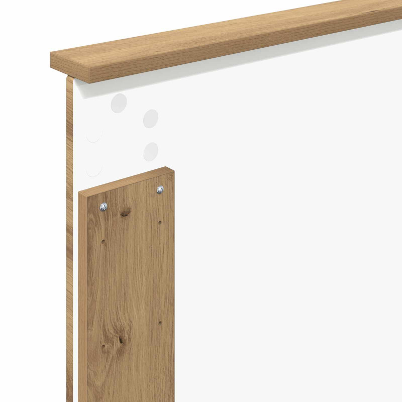 Ramka łóżka Dąb rzemieślniczy 90 x 200 cm Lite drewno sosnowe