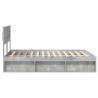 Ramka łóżka Betonowy 140 x 200 cm Lite drewno sosnowe