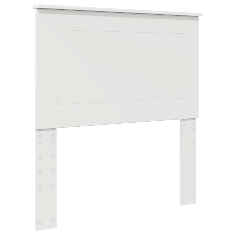 Ramka łóżka Z zagłówkiem Biały 75 x 190 cm Lite drewno sosnowe