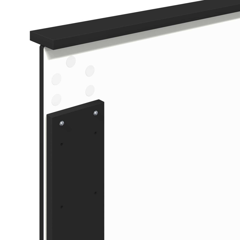 Ramka łóżka Z zagłówkiem Czarny 75 x 190 cm Lite drewno sosnowe