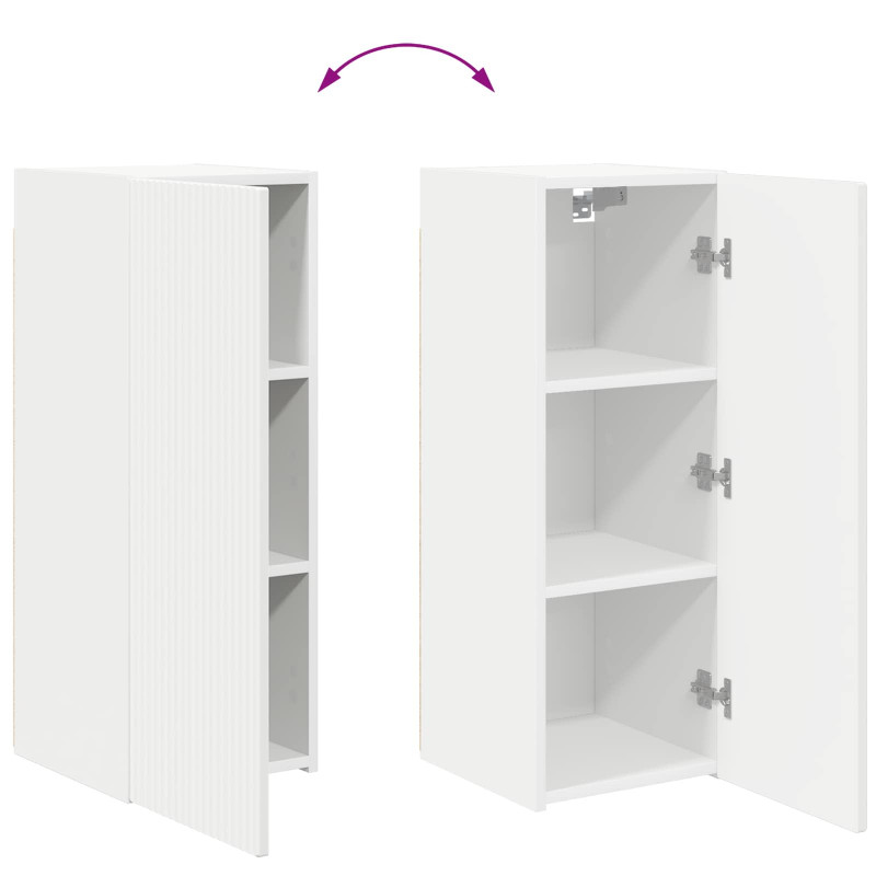 Zestaw szafek RTV 4 pcs Biały Materiał drewnopochodny