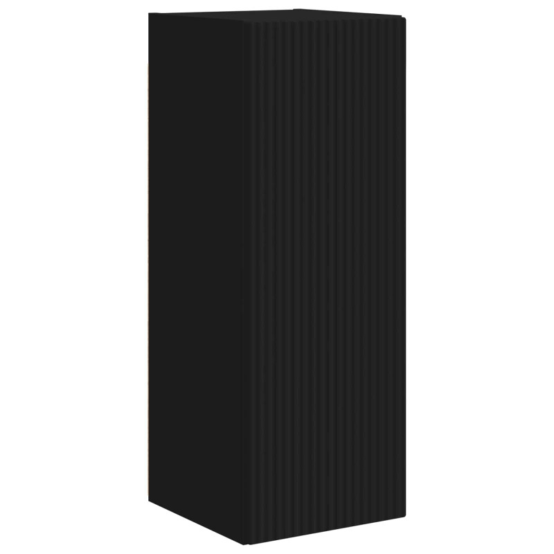 Zestaw szafek RTV 4 pcs Czarny Materiał drewnopochodny