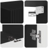 Zestaw szafek RTV 4 pcs Czarny Materiał drewnopochodny