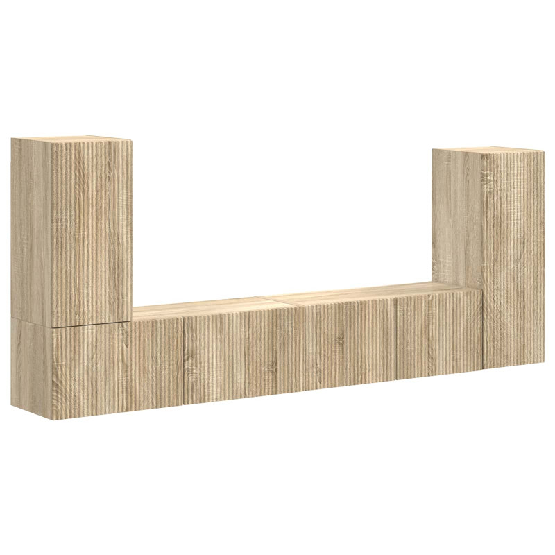 Zestaw szafek RTV 4 pcs Dąb Sonoma Materiał drewnopochodny