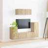Zestaw szafek RTV 4 pcs Dąb Sonoma Materiał drewnopochodny
