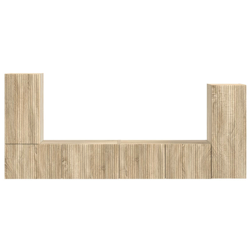 Zestaw szafek RTV 4 pcs Dąb Sonoma Materiał drewnopochodny