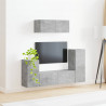Zestaw szafek RTV 4 pcs Betonowy szary Materiał drewnopochodny