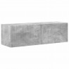 Zestaw szafek RTV 4 pcs Betonowy szary Materiał drewnopochodny