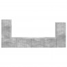 Zestaw szafek RTV 4 pcs Betonowy szary Materiał drewnopochodny
