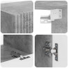Zestaw szafek RTV 4 pcs Betonowy szary Materiał drewnopochodny