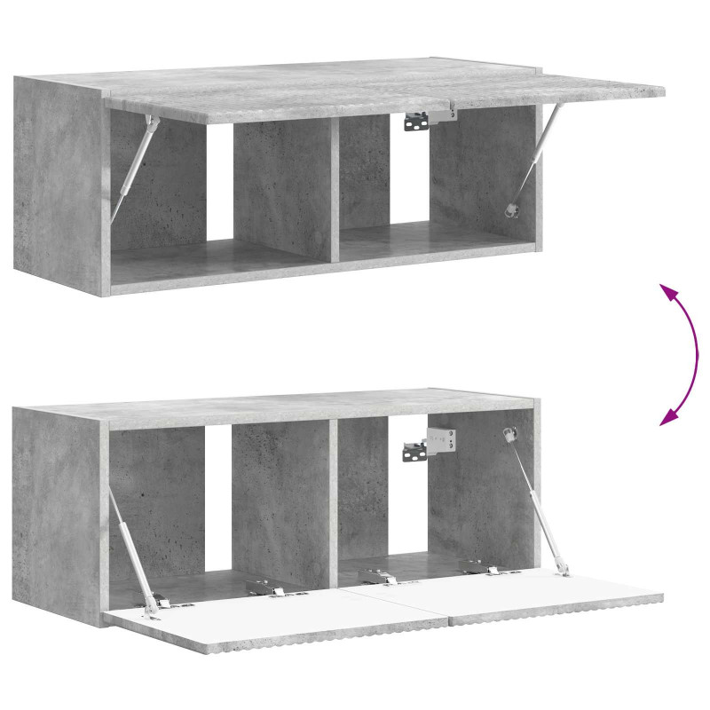 Zestaw szafek RTV 4 pcs Betonowy szary Materiał drewnopochodny