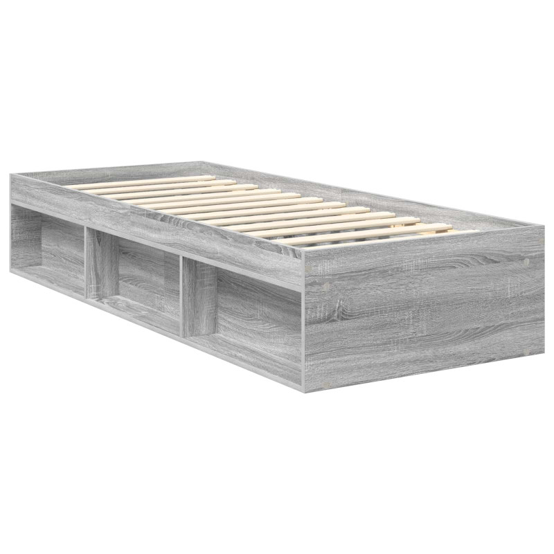 Ramka łóżka Szary Sonoma 75 x 190 cm Lite drewno sosnowe