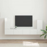 Zestaw szafek RTV 4 pcs Wysoki połysk biały