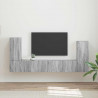 Zestaw szafek RTV 4 pcs Szary Sonoma Materiał drewnopochodny