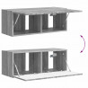 Zestaw szafek RTV 4 pcs Szary Sonoma Materiał drewnopochodny