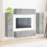 Zestaw szafek RTV 8 pcs Betonowy szary Materiał drewnopochodny