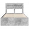 Ramka łóżka Betonowy 120 x 200 cm Lite drewno sosnowe