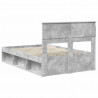 Ramka łóżka Betonowy 120 x 200 cm Lite drewno sosnowe