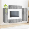 Zestaw szafek RTV 8 pcs Szary Sonoma Materiał drewnopochodny