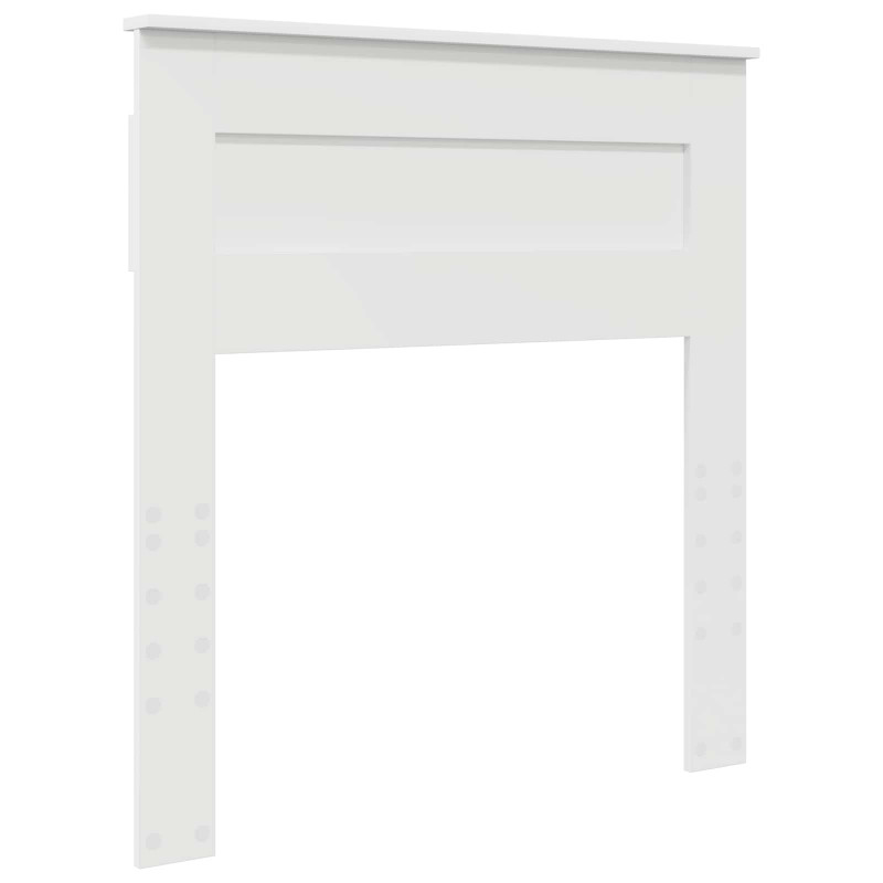 Ramka łóżka Z zagłówkiem Biały 100 x 200 cm Lite drewno sosnowe