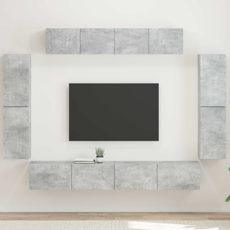Szafka pod telewizor 8 pcs Betonowy szary