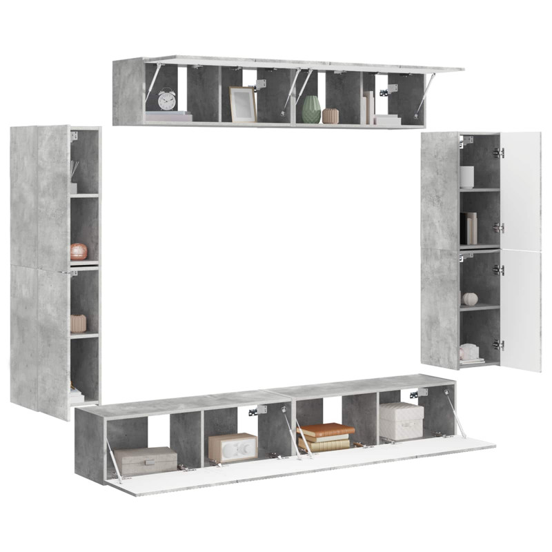 Szafka pod telewizor 8 pcs Betonowy szary
