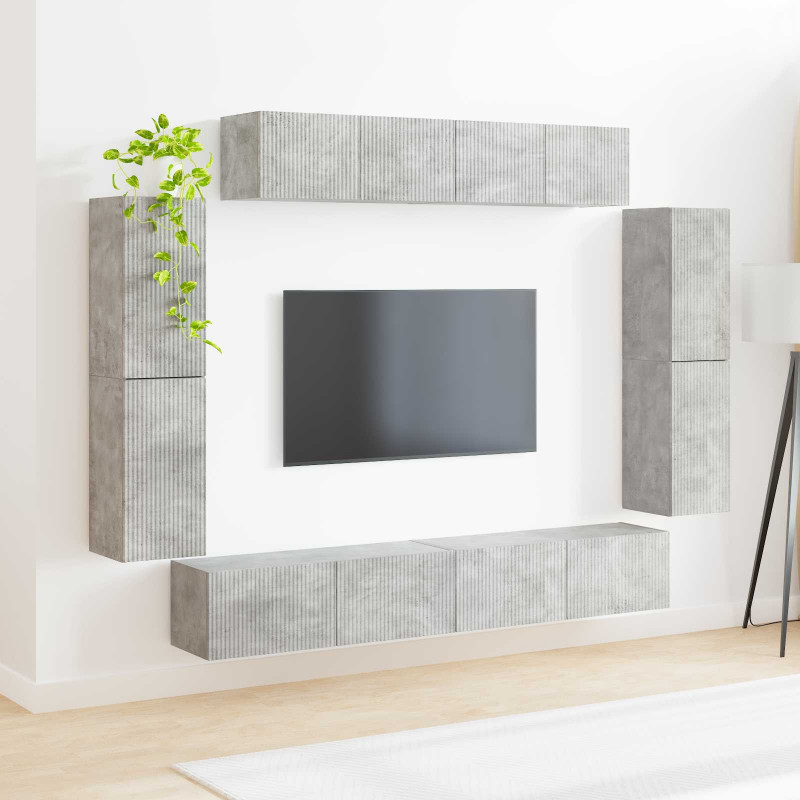 Szafka pod telewizor 8 pcs Betonowy szary