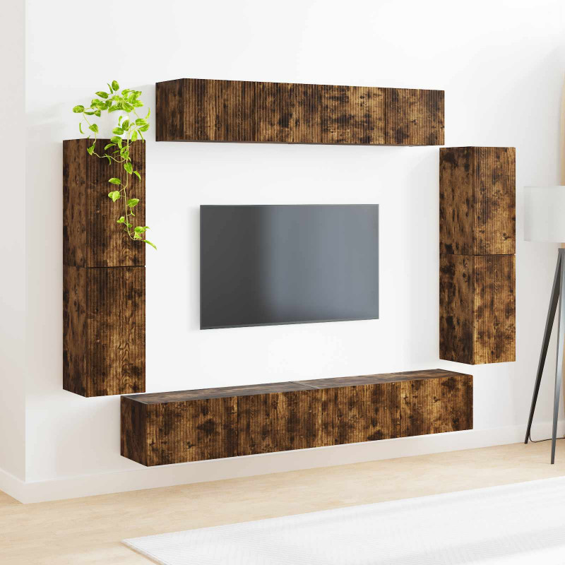 Szafka pod telewizor 8 pcs Dąb wędzony