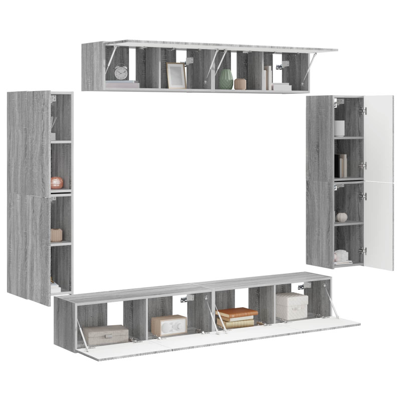 Szafka pod telewizor 8 pcs Szary Sonoma