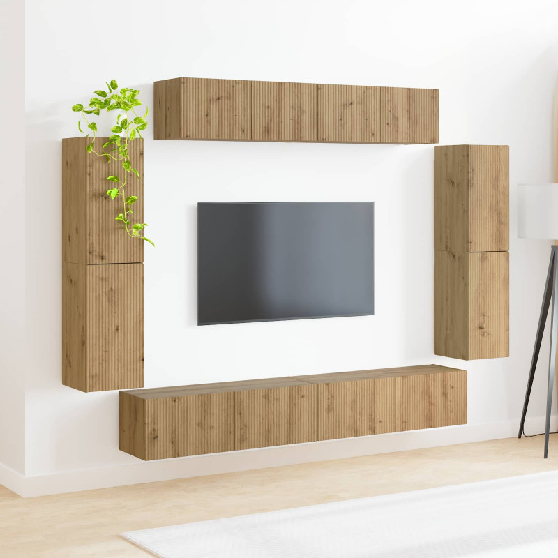 Szafka pod telewizor 8 pcs Dąb rzemieślniczy