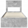 Ramka łóżka Szary beton 90 x 190 cm Lite drewno sosnowe