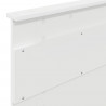Ramka łóżka Z zagłówkiem Biały 75 x 190 cm Lite drewno sosnowe