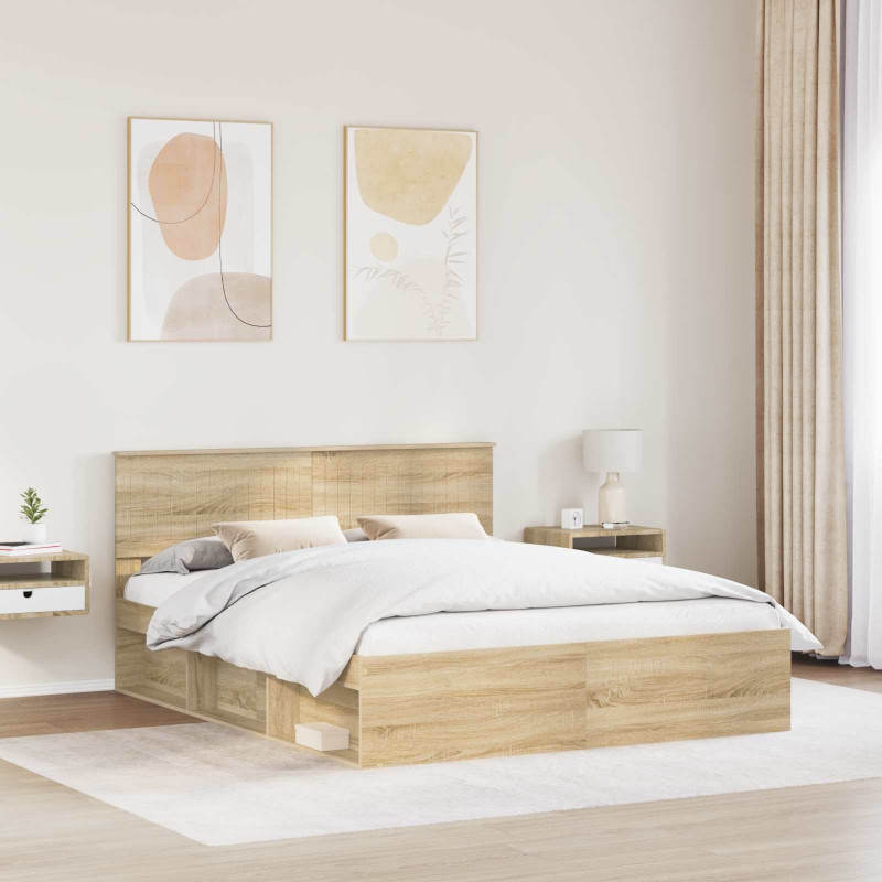 Ramka łóżka Sonoma 160 x 200 cm Lite drewno sosnowe