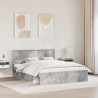 Ramka łóżka Betonowy 160 x 200 cm Lite drewno sosnowe