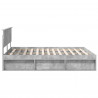 Ramka łóżka Betonowy 160 x 200 cm Lite drewno sosnowe