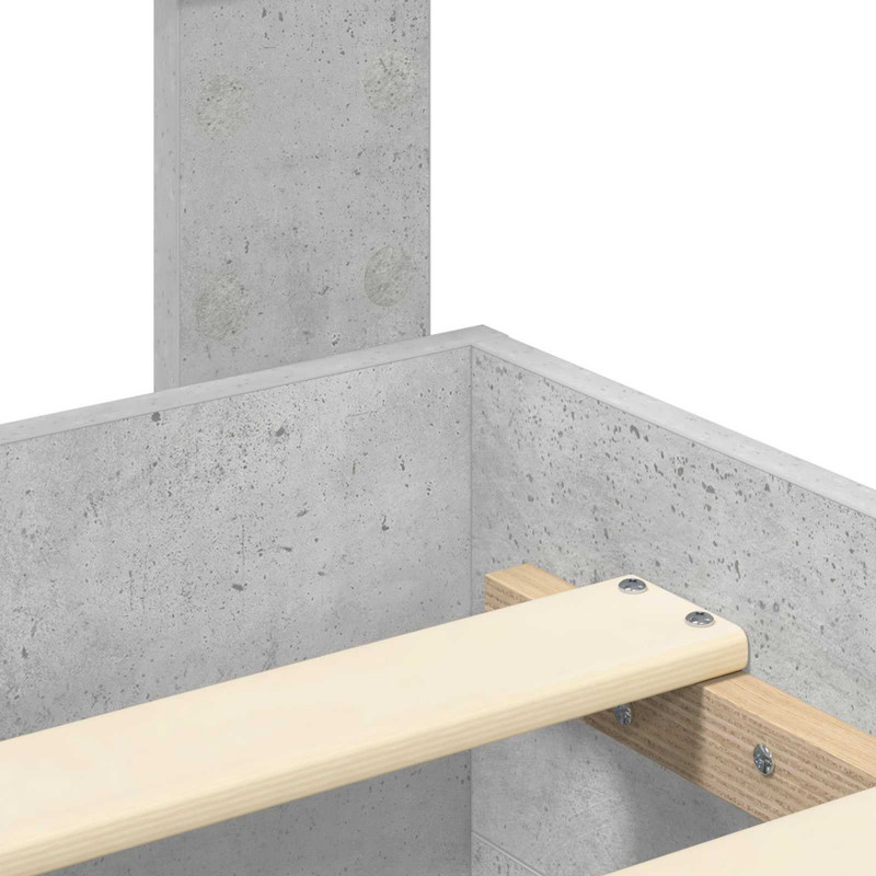 Ramka łóżka Dąb wędzony 200 x 200 cm Materiał drewnopochodny