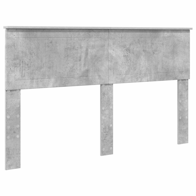 Ramka łóżka Szary beton 150 x 200 cm Lite drewno sosnowe