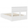 Ramka łóżka Biały 140 x 190 cm Materiał drewnopochodny