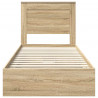 Łóżko z miejscem do przechowywania Dąb Sonoma 75 x 190 cm