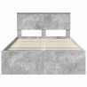 Ramka łóżka Betonowy 120 x 200 cm Lite drewno sosnowe